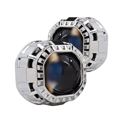 Morimoto® - Square Mini Gatling Gun Chrome Retrofit Projector Shrouds